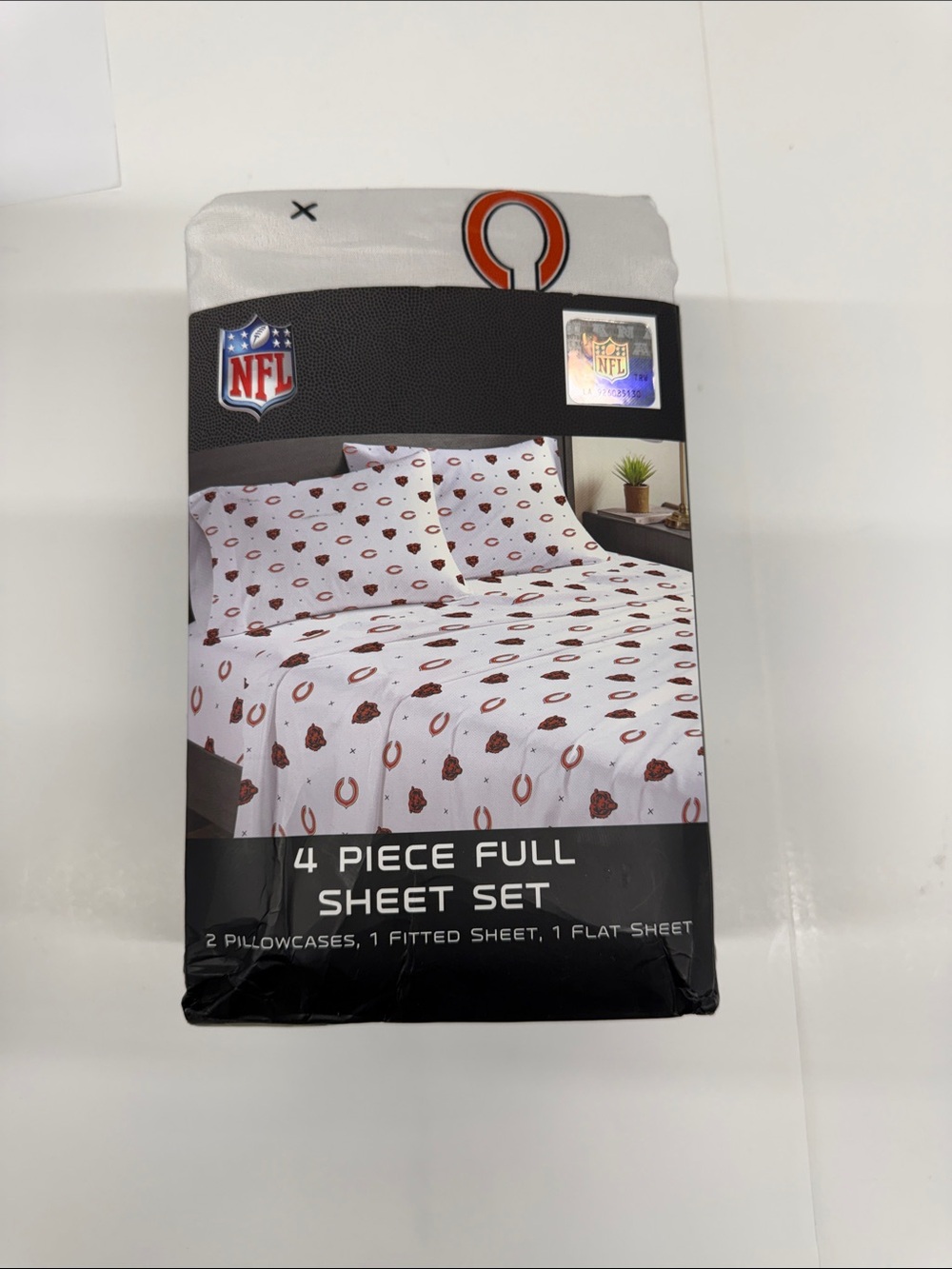 NEW NFL Officially Licensed Chicago Bears 4 Piece Full Size Sheet Set